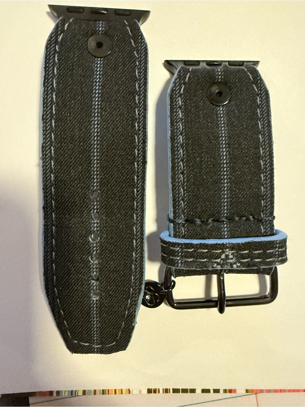 Spark*l bands Size 2 watchband - Upcycled LV denim